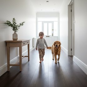 Modena Black Washed Brushed & Lacquered Engineered Oak 125mm