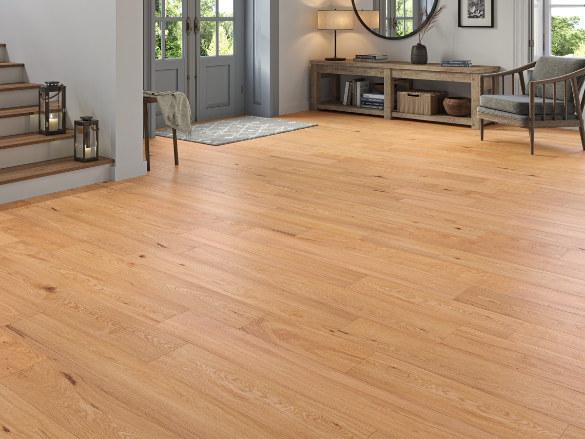 Novara Luxe Natural Brushed UV Lacquered Oak Engineered Wood Flooring