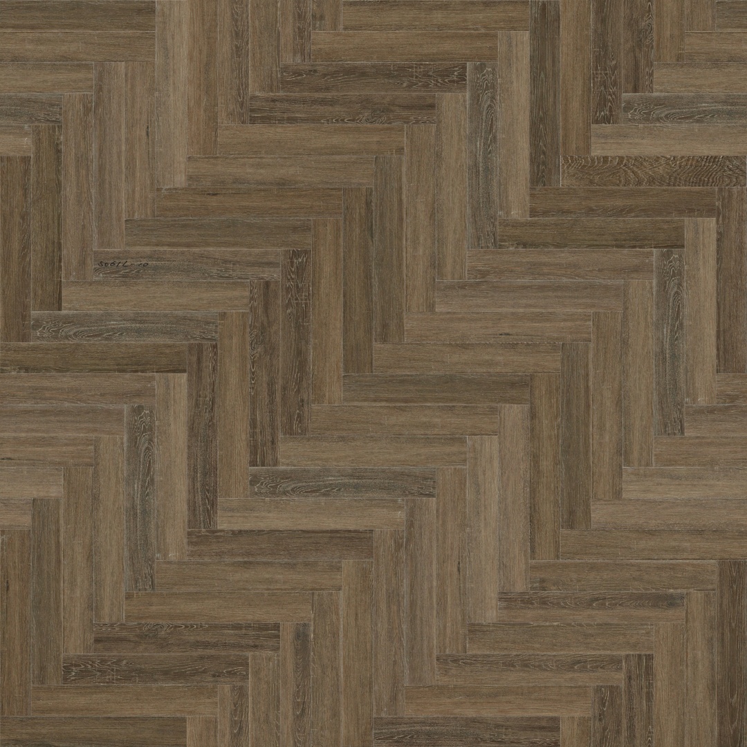Lusso Bari Regency Walnut Herringbone Glue Down LVT Vinyl Flooring