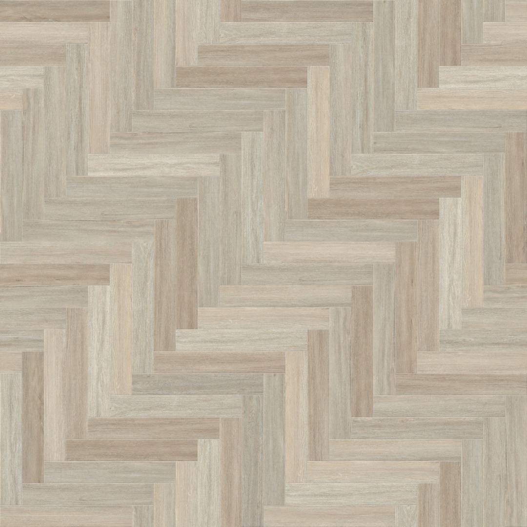 Lusso Bari Snowcap Poplar Herringbone Glue Down LVT Vinyl Flooring