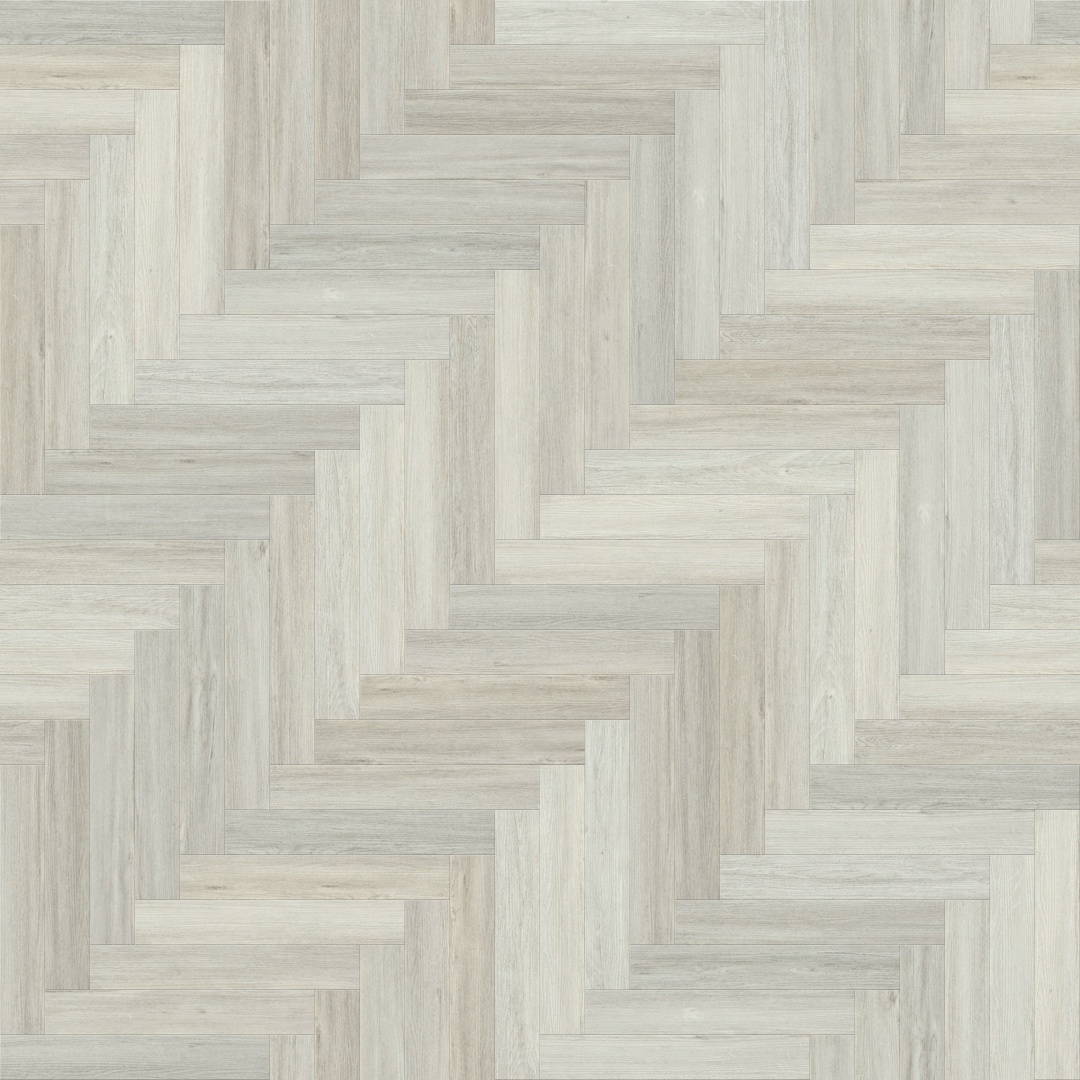 Lusso Bari Alpine Birch Herringbone Glue Down LVT Vinyl Flooring