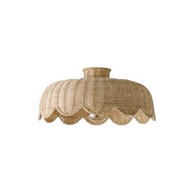 Naveah Scalloped Rattan Ceiling Pendant Shade