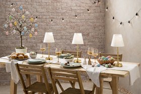 ValueLights - Lowe Antique Brass Rechargeable LED Table Lamp