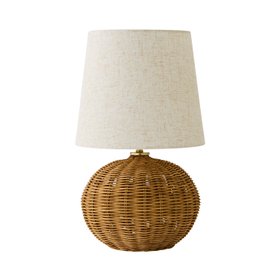 Henrietta Natural Wicker and Linen Table Lamp