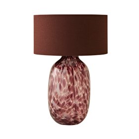 Belinda Burgundy Confetti Glass Table Lamp