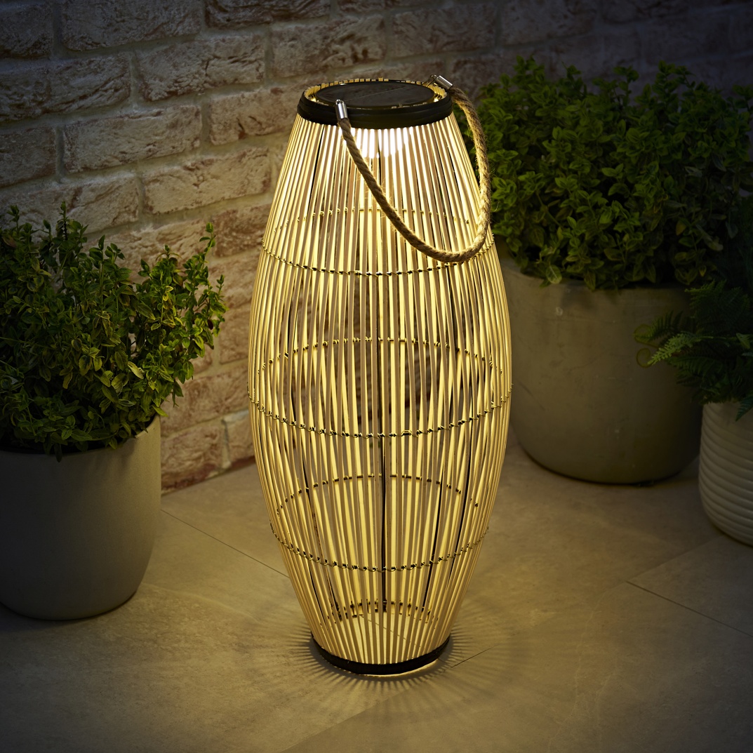Solar Bamboo Floor Lamp