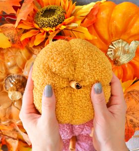 Plush Scented Pumpkins in Mustard