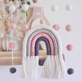 Modern Pinks Rainbow Cloud Mobile