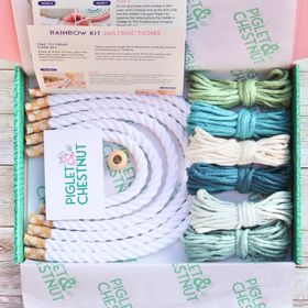 DIY Macrame Rainbow Kit - Marine Blues
