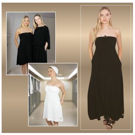 The Short & Long Towelling Dolly Dress With Long Poncho
