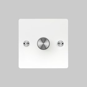 Buster + Punch, 1G Cross Dimmer Switch in White & Steel £74 (busterandpunch.com)