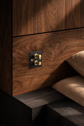 Buster + Punch, Modular 2G Linear Dimmer Switch in Black and Brass from £127 (busterandpunch.com)