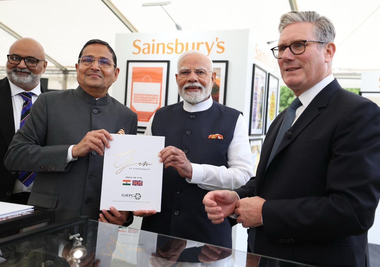 Celebrating journeys: British Asian jeweller PureJewels at the UK–India trade deal event.