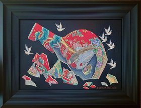 "Broken" by Elizabeth Bessant framed original painting