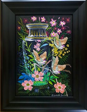 "Flying Away" by Elizabeth Bessant framed original painting