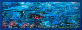 "Coral Reef" Elizabeth Bessant framed resin artwork
