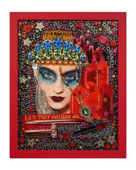 "Les Merveilles De" by Elizabeth Bessant framed resin artwork