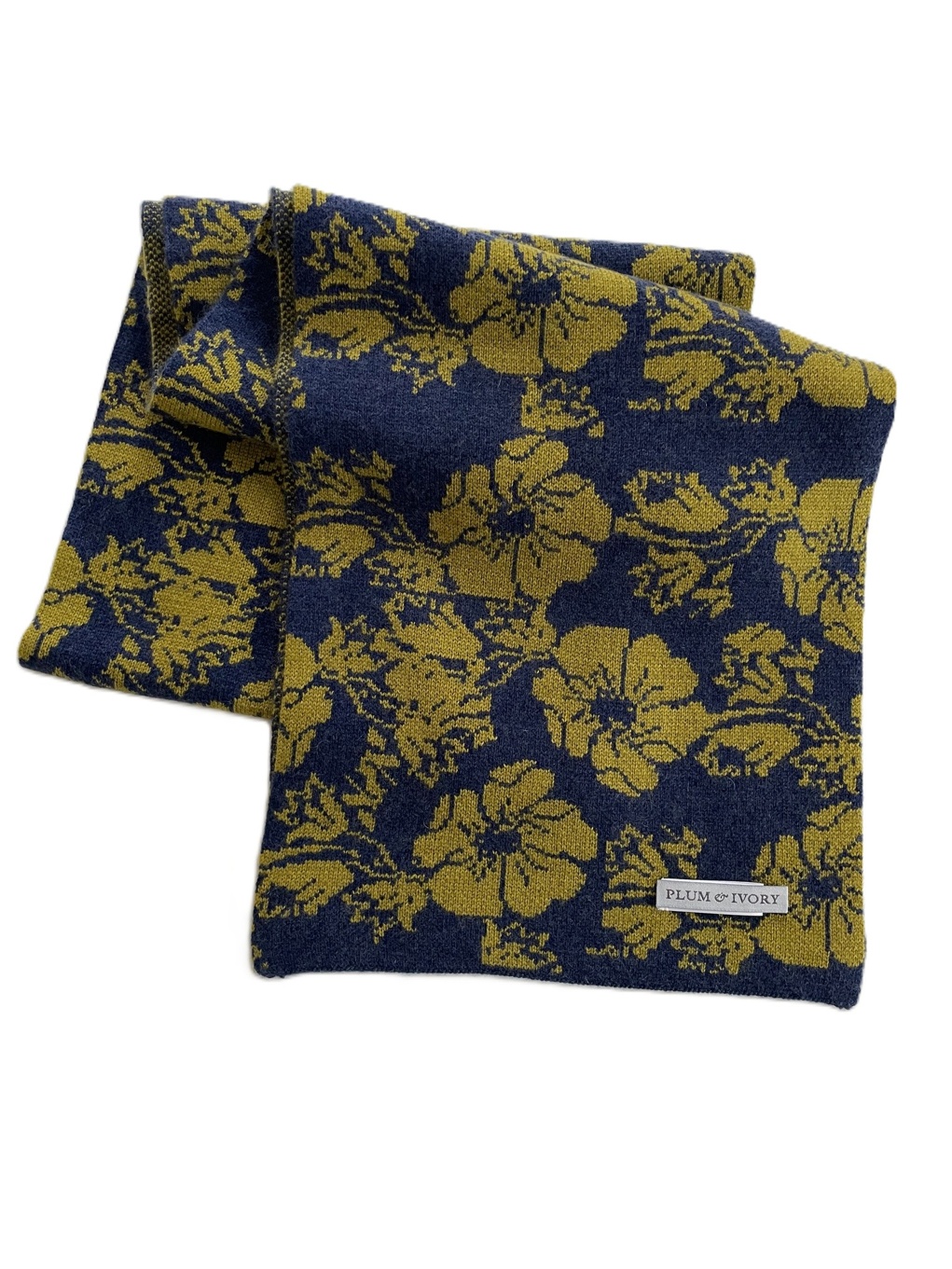 Womens Floral Cashmere Scarf