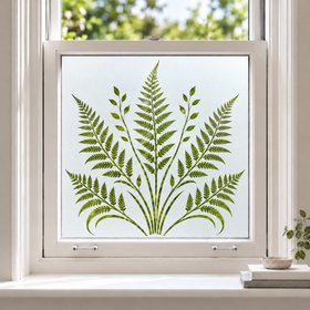 Fern Leaf Frosted Privacy Window Film