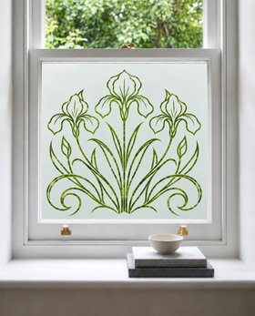 Art Nouveau Iris Privacy Window Film