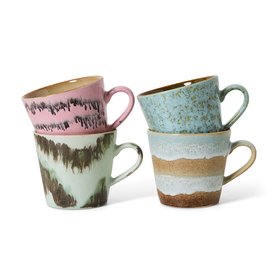 PRE ORDER 70s Ceramics: Cappuccino Mugs Dada, Set of 4