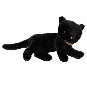 Sleeping Kitten Plush, Medium - Black