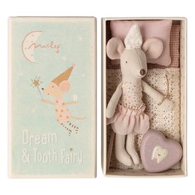 Maileg, Tooth Fairy Mouse, Little Sister In Matchbox