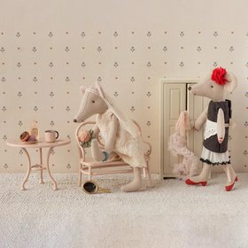 Café set, Mouse, Big - Pale pink Regular