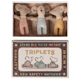Triplets Baby Mice in a Matchbox Checker