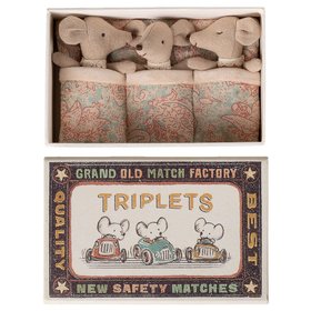 Triplets Baby Mice in a Matchbox Checker