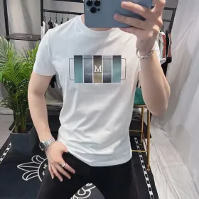 Slim Fit White Printed Graphic Tee