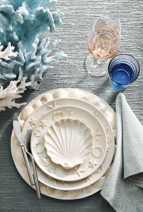 Pottery Barn Coastal Embossed Dinner Collection from £9