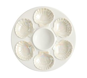 Pottery Barn - Coastal Embossed Stoneware Oyster Serving Platter, £39