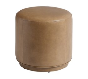 Jake Leather Swivel Stool, Taupe, £769