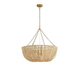 Pottery Barn UK - Bristol Wood Bead Chandelier, Natural £799 (potterybarn.co.uk)