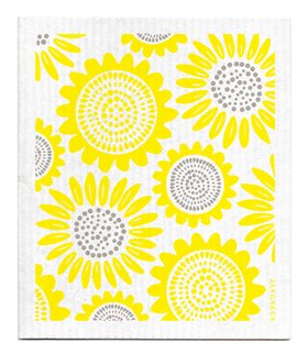 Yellow Sunflower Swedish Dishcloth