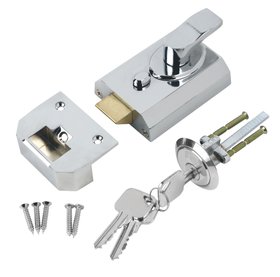 Smith & Locke Traditional Night Latch Polished Chrome 60mm Backset