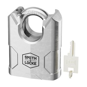 Smith & Locke Steel Water-Resistant Closed Shackle Padlock