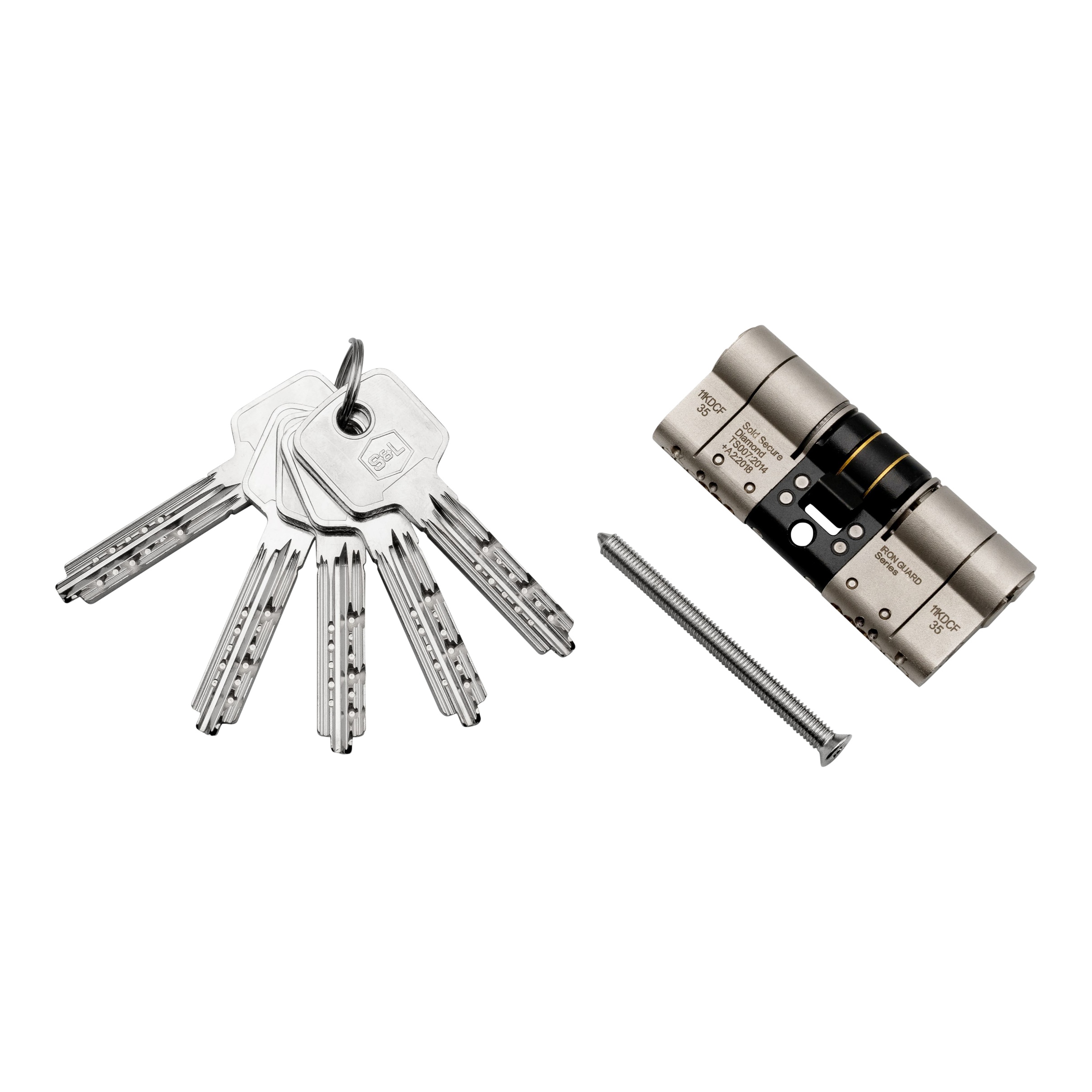 Smith & Locke Fire Rated 3 Star Diamond Double Cylinder Lock 35-35