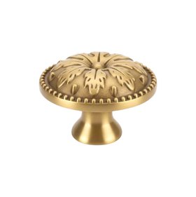 Solid Brass Floral Rosette Cabinet & Drawer Knob