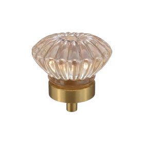 Fluted Glass Cabinet Knob