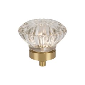 Fluted Glass Cabinet Knob