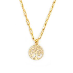 Tree Of Life Pendant Necklace Small - Gold