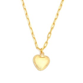Heart Pendant Necklace Small - Gold
