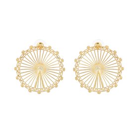 London Millennium Wheel Large Hoop Earrings in Gold | Jéy Jewels by Divya