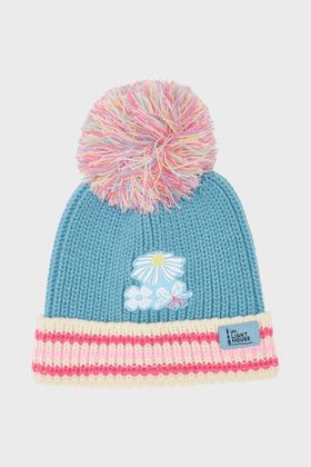 Bobbie Hat - Blue Pink with Daisy