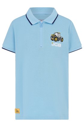 Pier Short Sleeve Boys Top - Light Blue JCB Fastrac