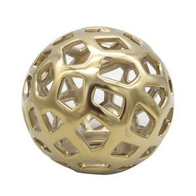 Matte Gold Ceramic Ball Decoration Large