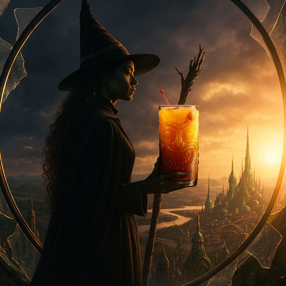 Wicked Witch Tiki Cocktail Glass
