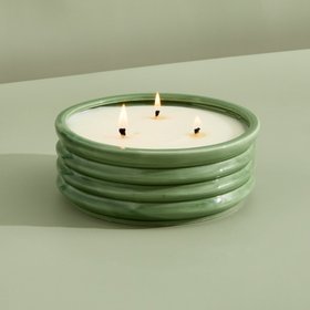 Contemporary Kiln Large Olive Candle